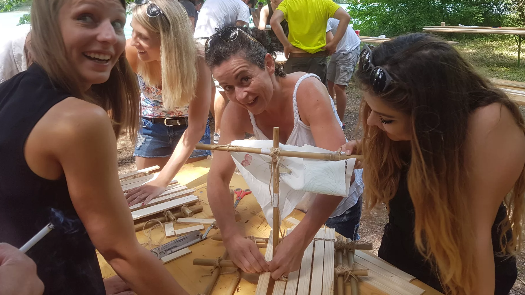 Teamevent Miniatur Flossbau